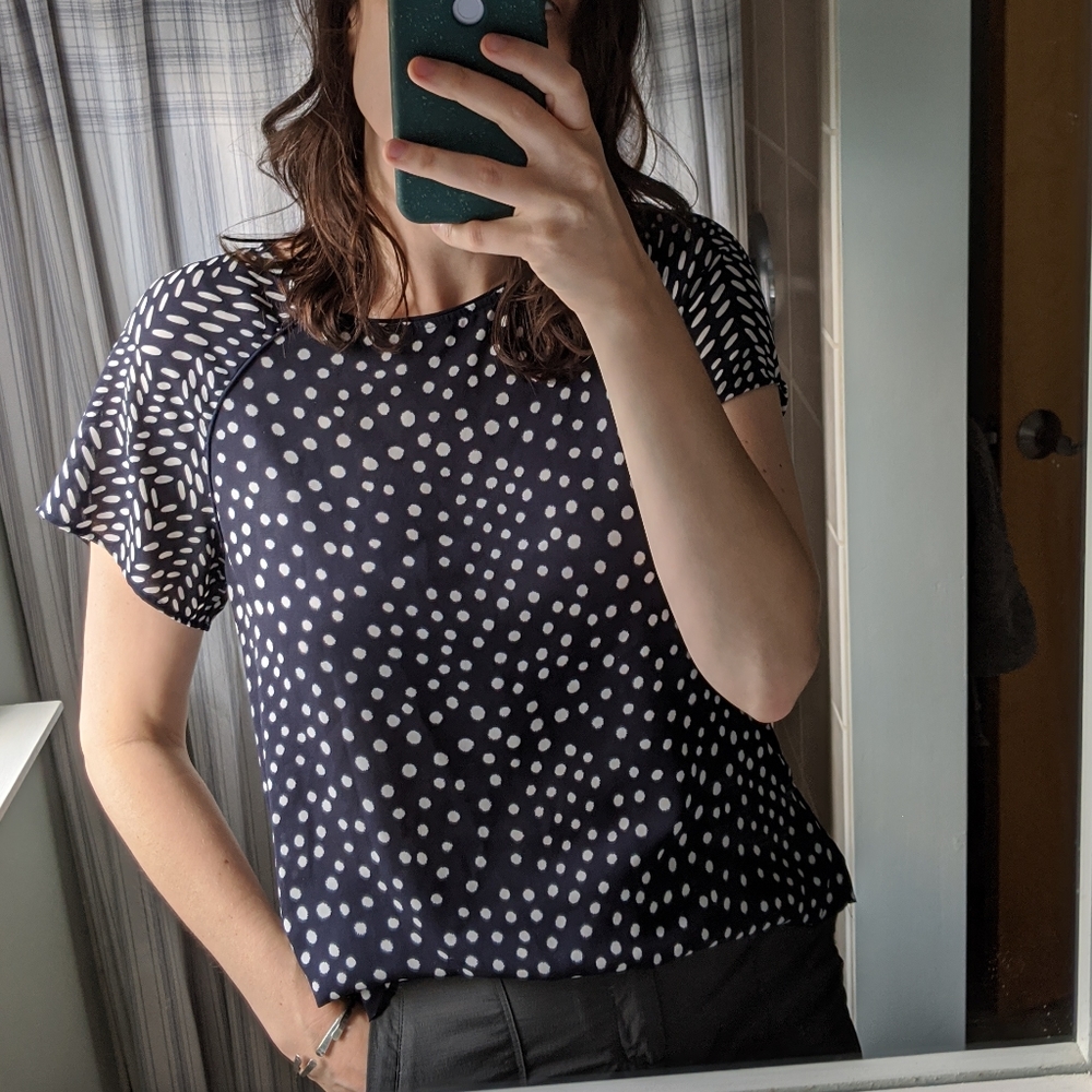 LOFT polka dot blouse